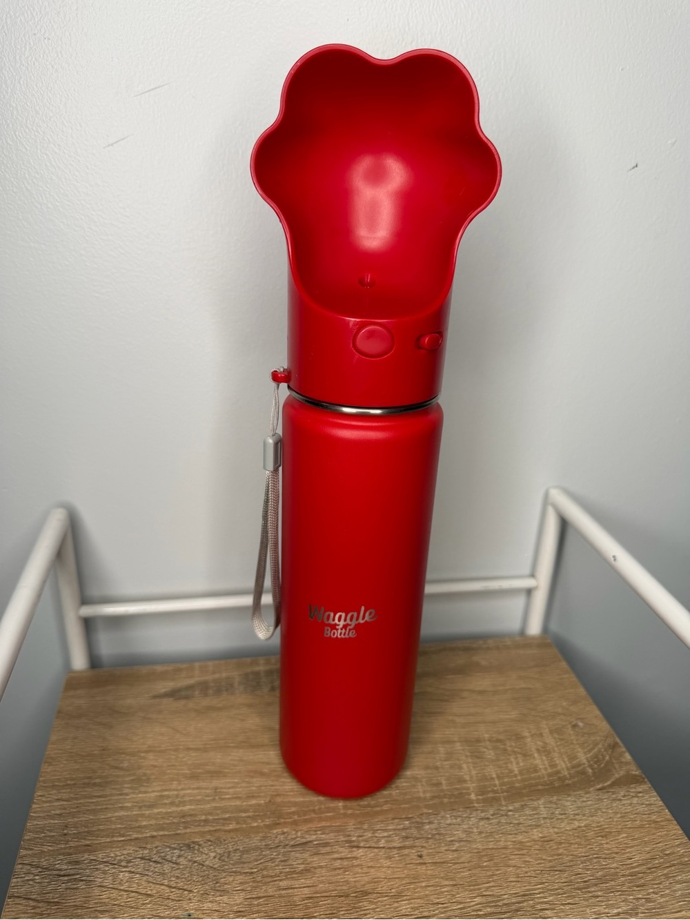 Waggle Red Dog Water Bottle